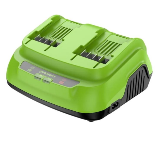 Ультрабыстрое двойное зарядное устройство Greenworks G24X2C8, 24V, 8A