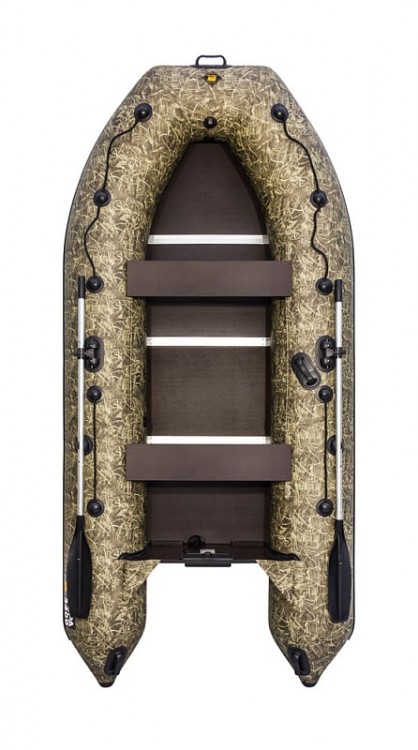 Лодка ПВХ Ривьера Компакт 3400 СК «Камуфляж» камыш надувная
