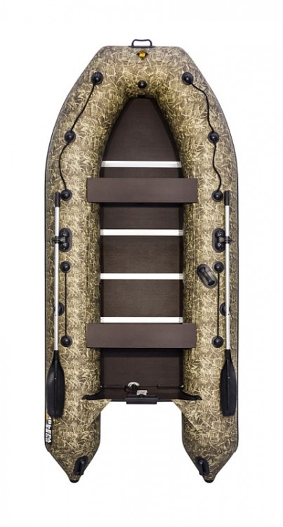 Лодка ПВХ Ривьера Компакт 3600 СК «Камуфляж» камыш надувная