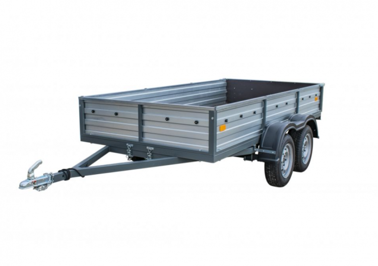 Автоприцеп СЛАВИЧ 325Д крашенный серый рессороная подвеска, две оси