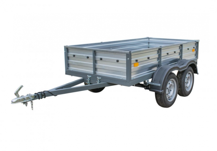Автоприцеп СЛАВИЧ 253Д 2460х1220х400 крашенный серый рессороная подвеска, две оси 