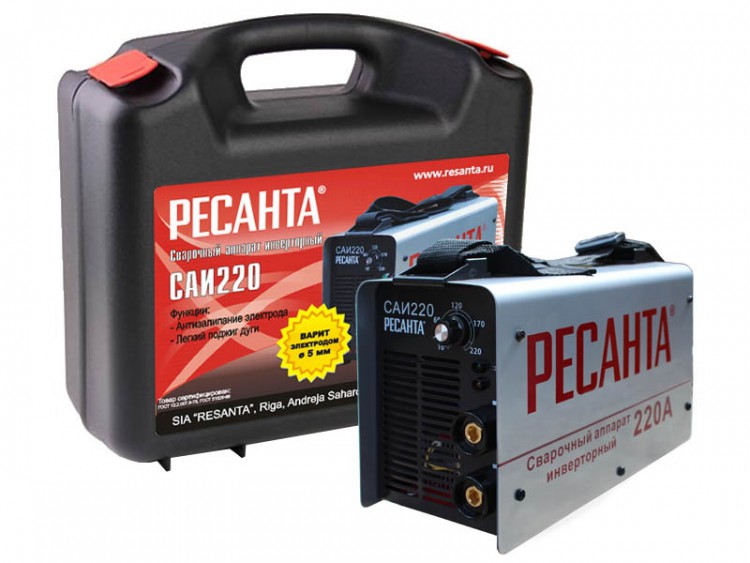 Сварочный инверторный аппарат Ресанта САИ-220 (в кейсе)