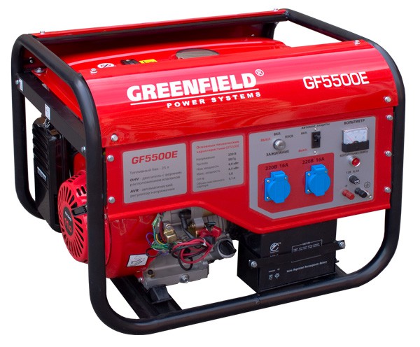 Бензиновый генератор GREEN-FIELD GF 5500E ( LT 5500E)