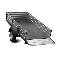 Автоприцеп LAKER  Heavy Duty Light 400/рессора, профлист, откидной, черный ш 1,3 м/д 2,5м для перевозки грузов